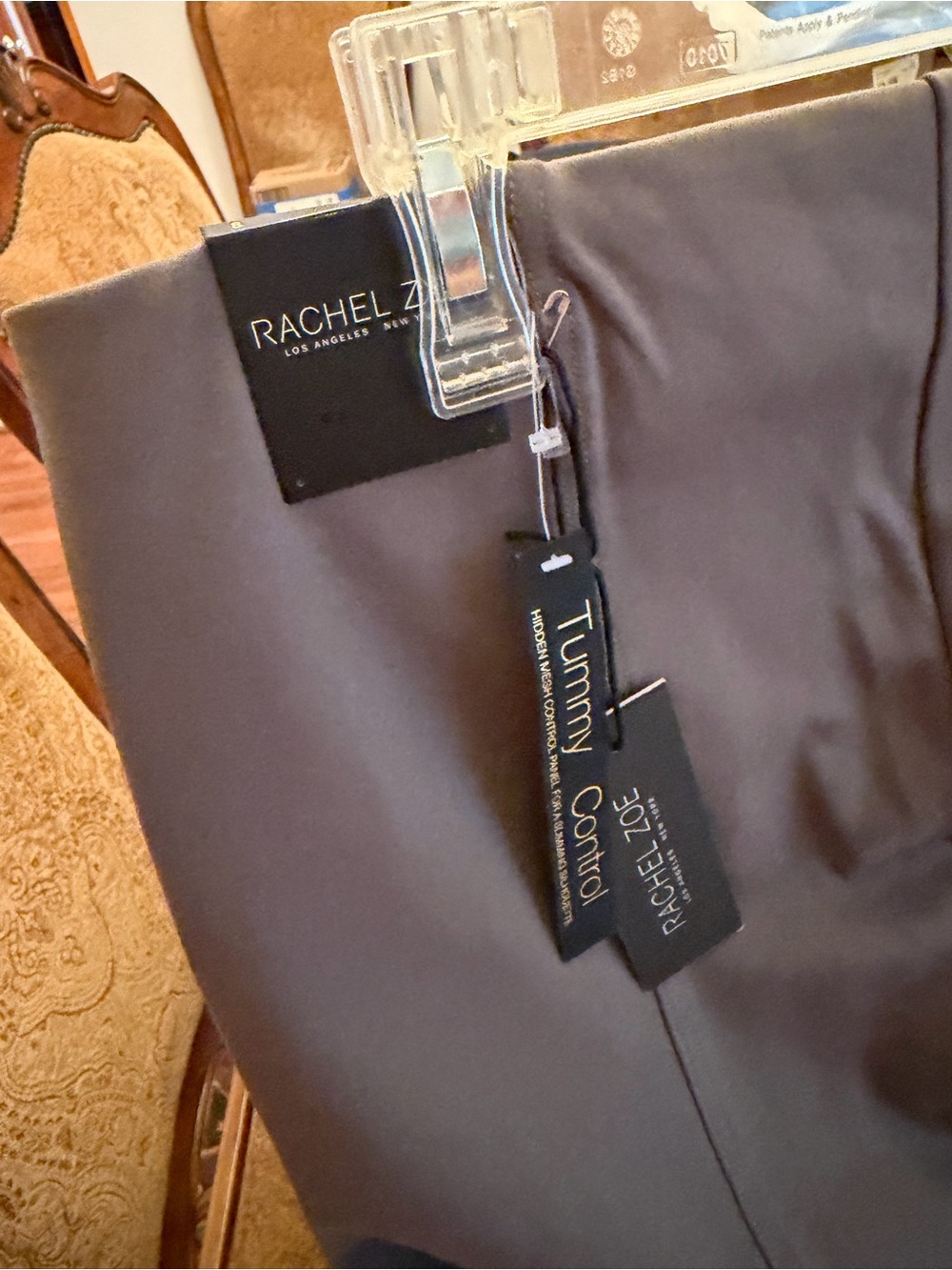 NWT Rachel Zoe Taupe Tummy Control Slimming Pants Size 8 - Picture 10 of 17